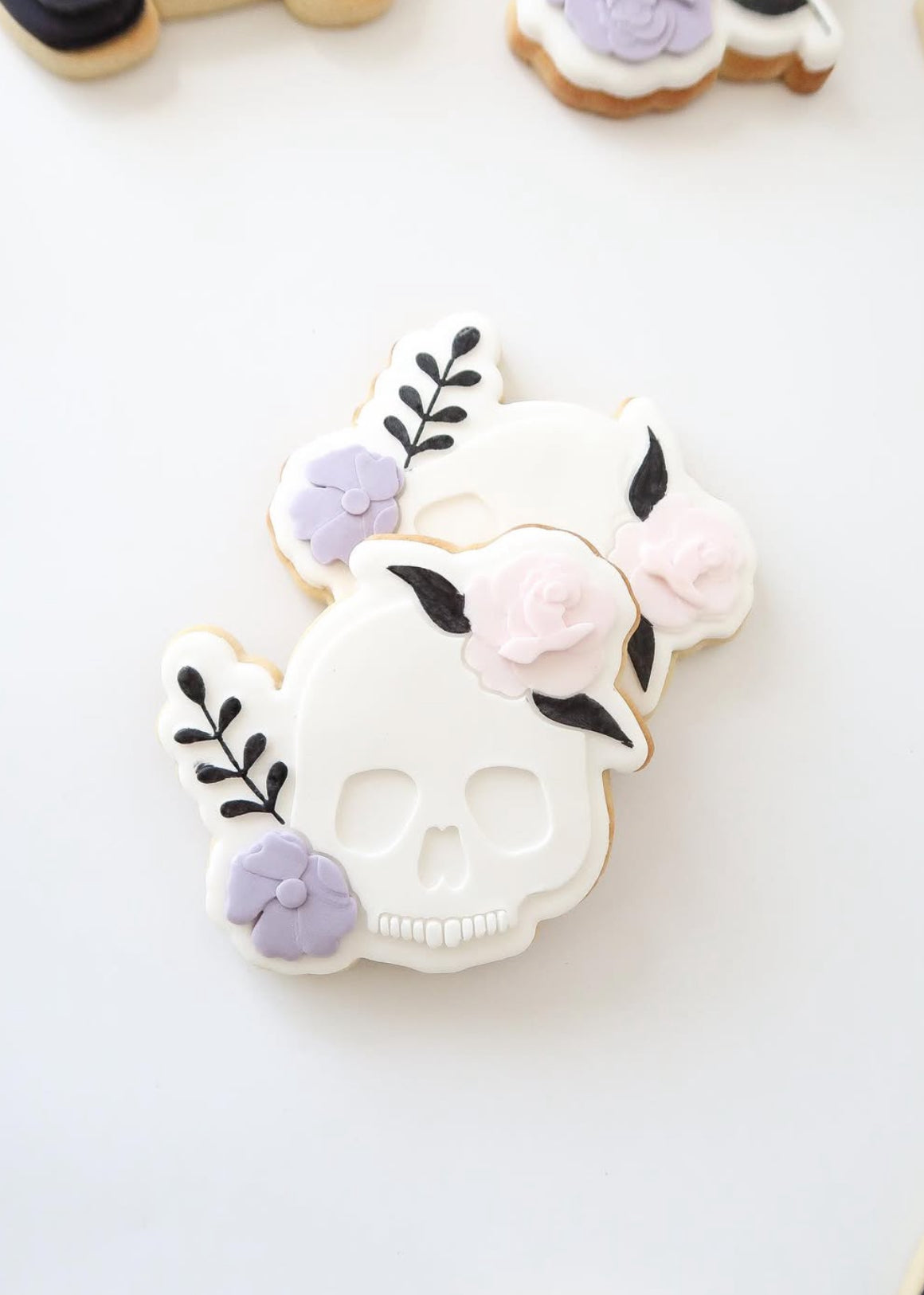 Floral skeleton head stamp and cutter