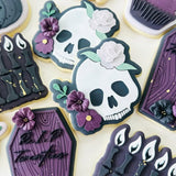 Floral skeleton head stamp and cutter