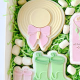 Gardening hat with bow & pattern on brim Stamp & Cutter