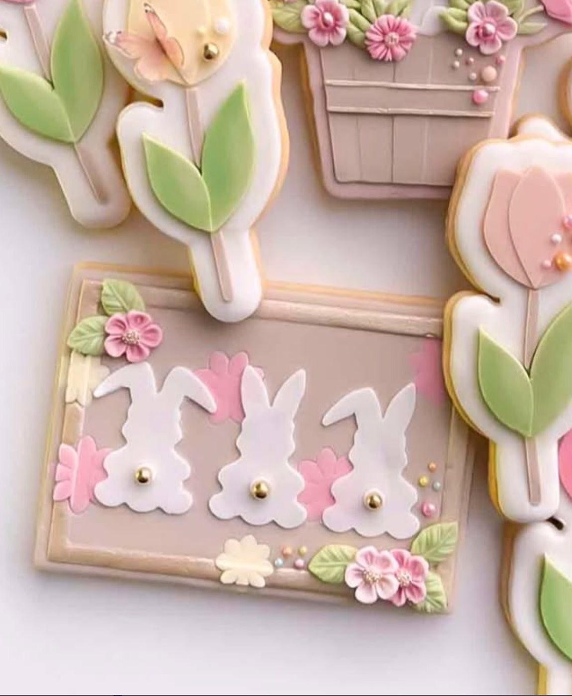 Bunny garden bed stamp and cutter