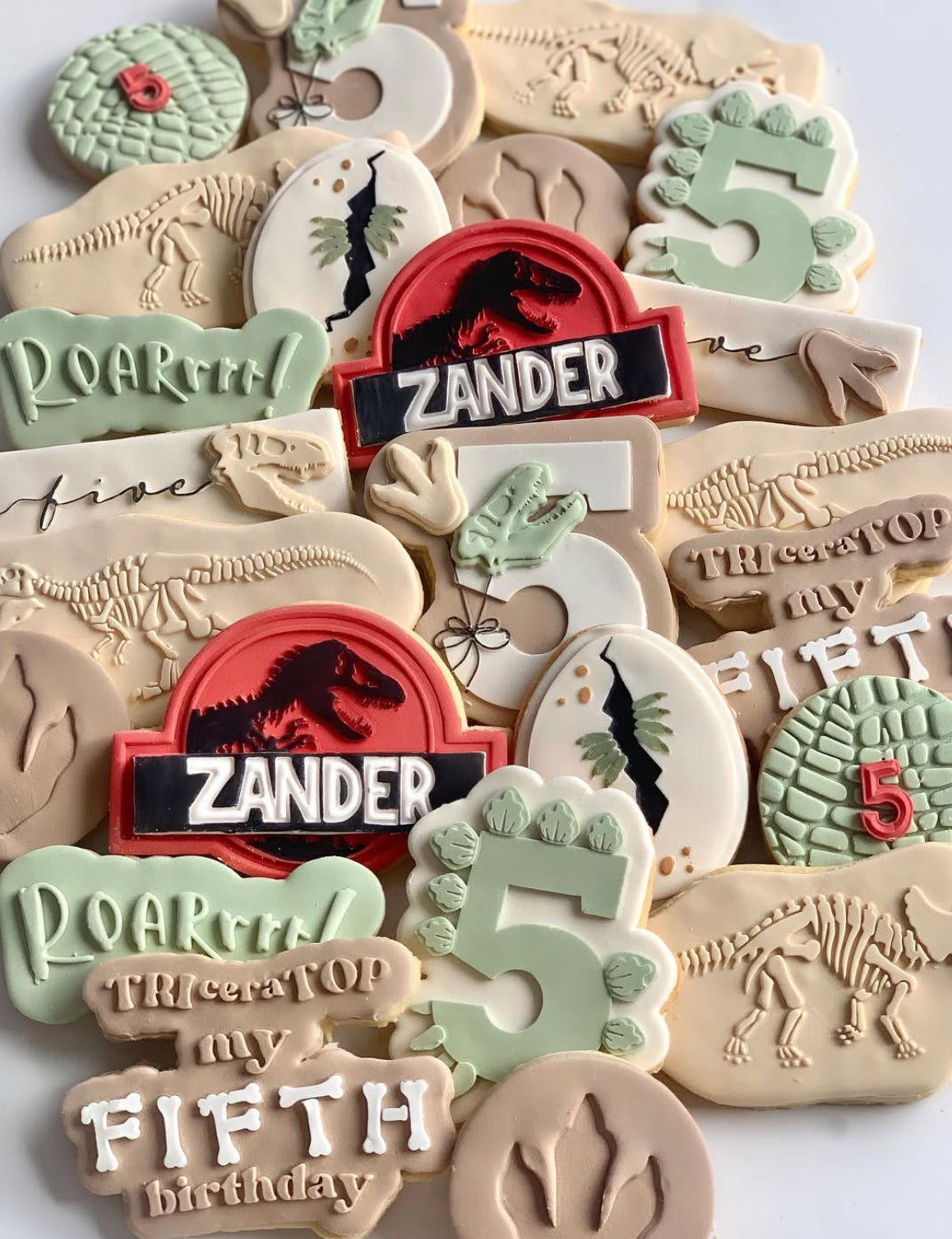 Dino personalised name stamp and cutter