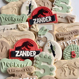 Dino personalised name stamp and cutter