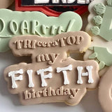 Triceratop my ______ birthday debosser and cutter