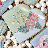 Aloha _____ (DIY font) is turning ____ arch stamp and cutter