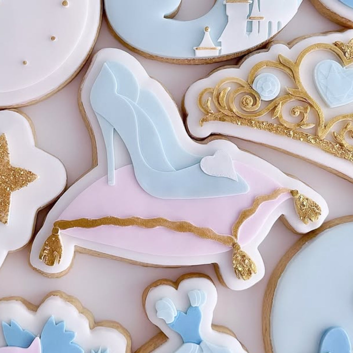 Princess slipper on pillow debosser and cutter
