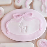 Horizontal bow frame with blank space stamp and cutter