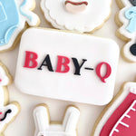 Baby Q BBQ font stamp and cutter