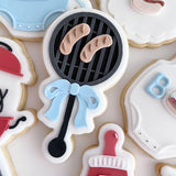 Baby Q BBQ grill rattle stamp and cutter