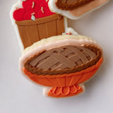 Pie on beautiful stand stamp and cutter
