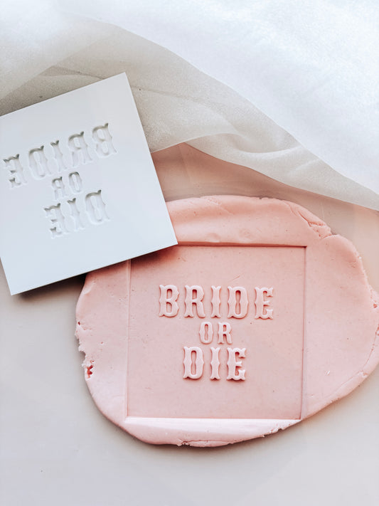 Bride or die font stamp and cutter