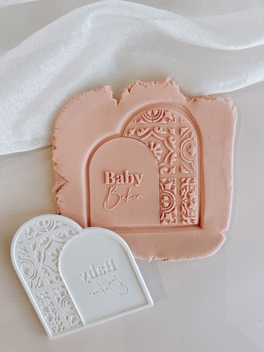 Personalised “Baby ___” Amalfi themed arch