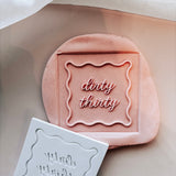 Dirty thirty in wavy square stamp and cutter