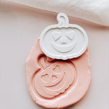 Cute Jack o lantern with heart eyes stamp and cutter