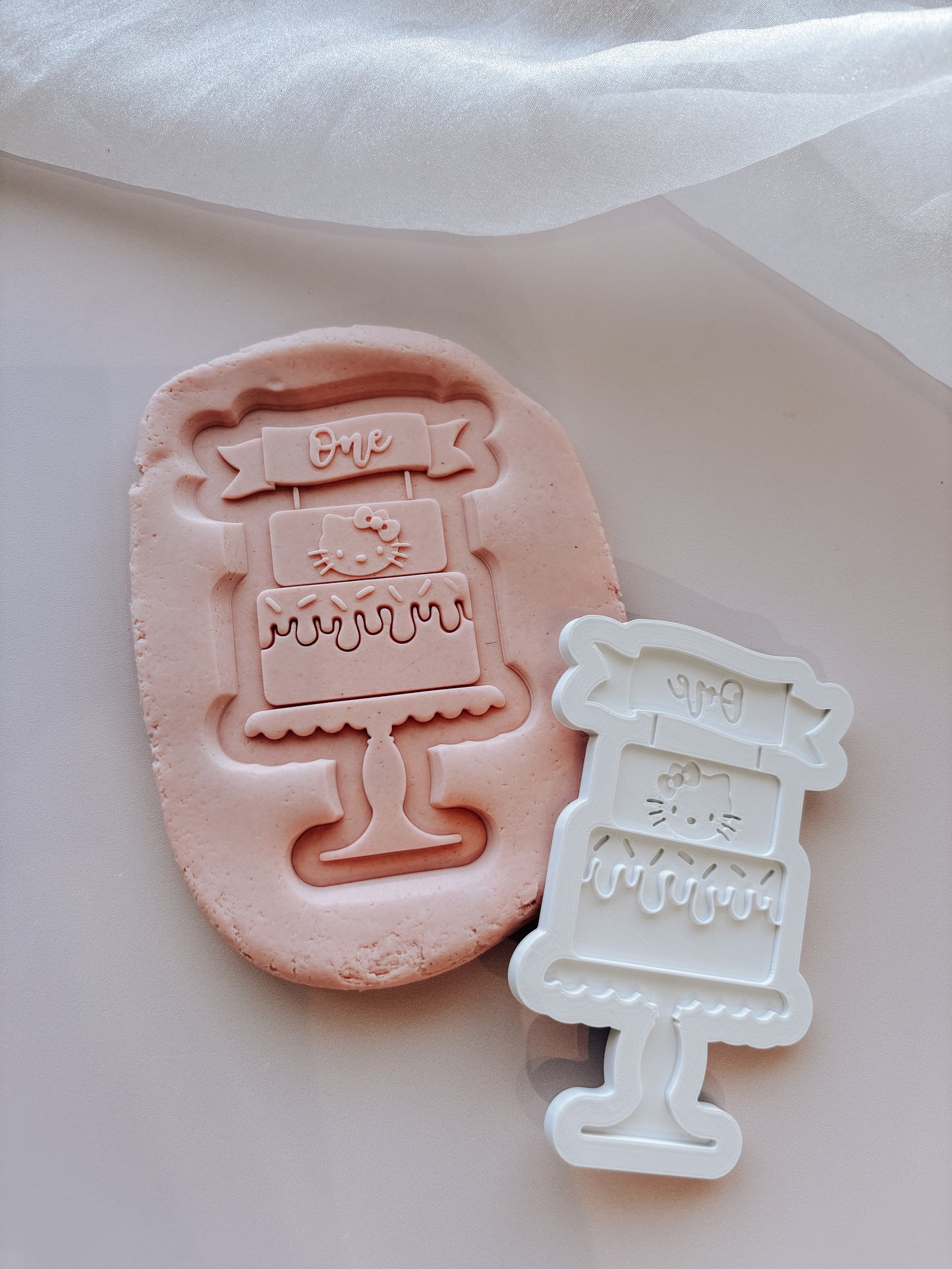 Hello Kitty themed ONE cake stamp and cutter