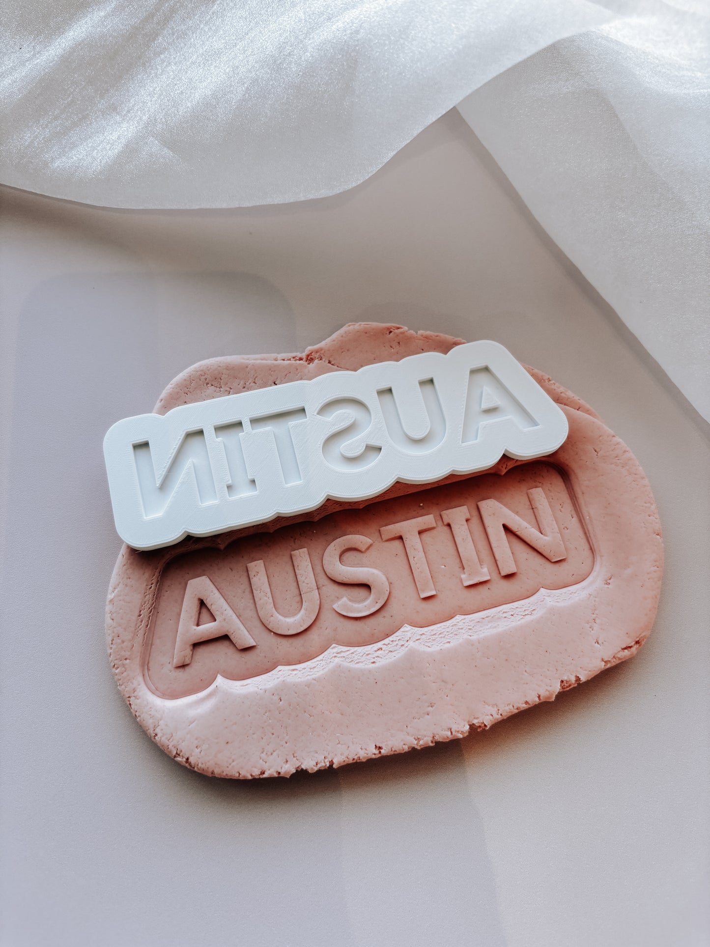 Personalised Bold BBQ style name font stamp and cutter