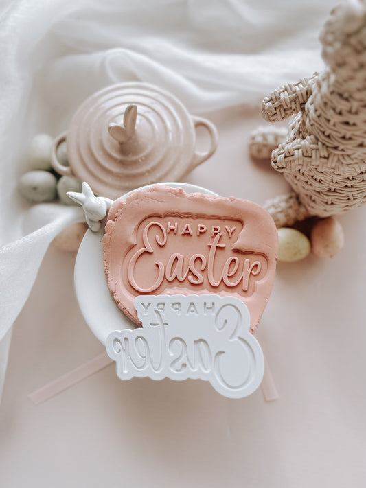 Happy Easter font stamp and cutter