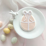 Easter egg with fancy ribbon debosser and cutter
