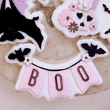 Halloween banner- BOO stamp and cutter