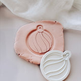 Simple wavy striped bauble stamp and cutter