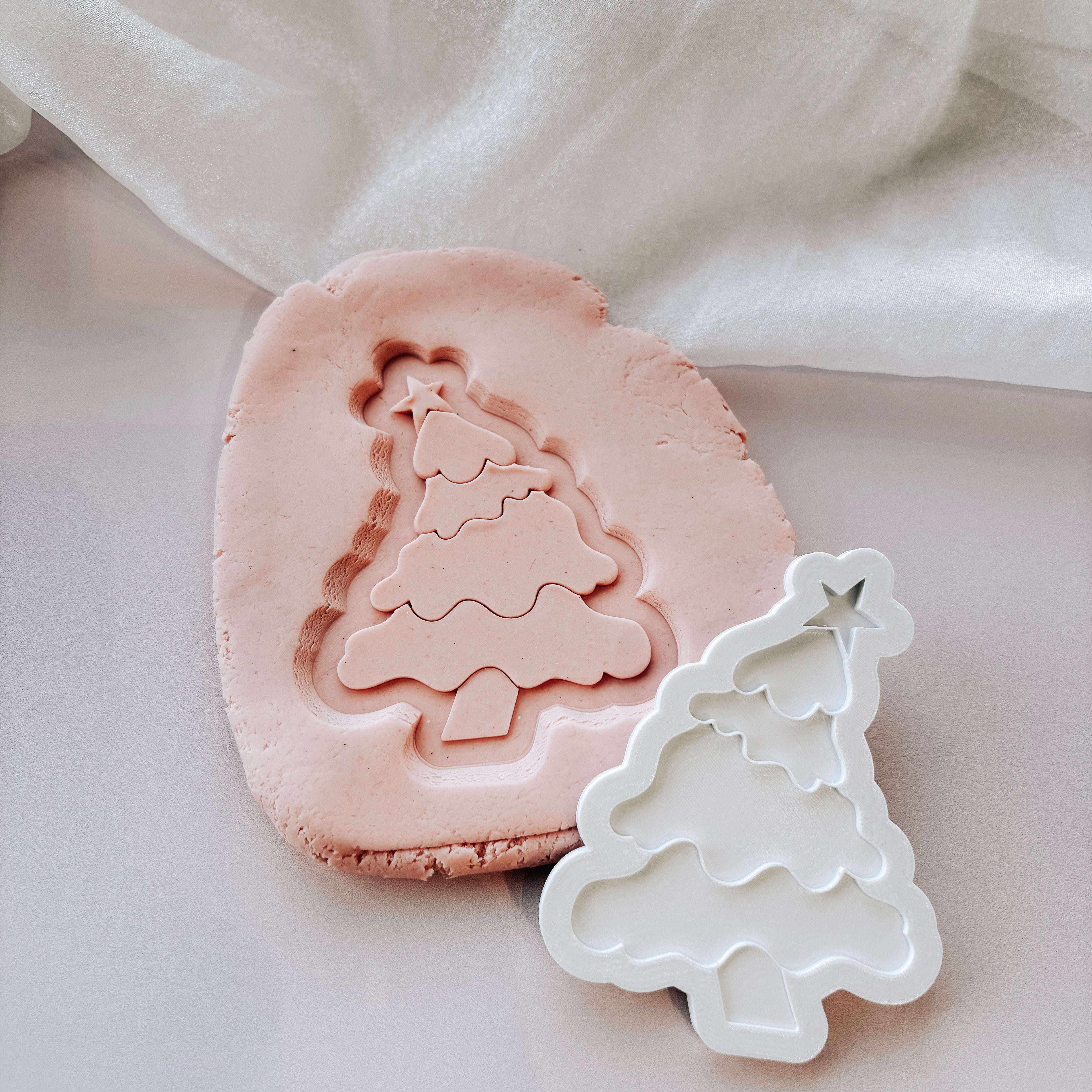 Wonky Christmas tree Grinch theme stamp and cutter