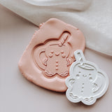 Gingerbread man mug with straw stamp and cutter