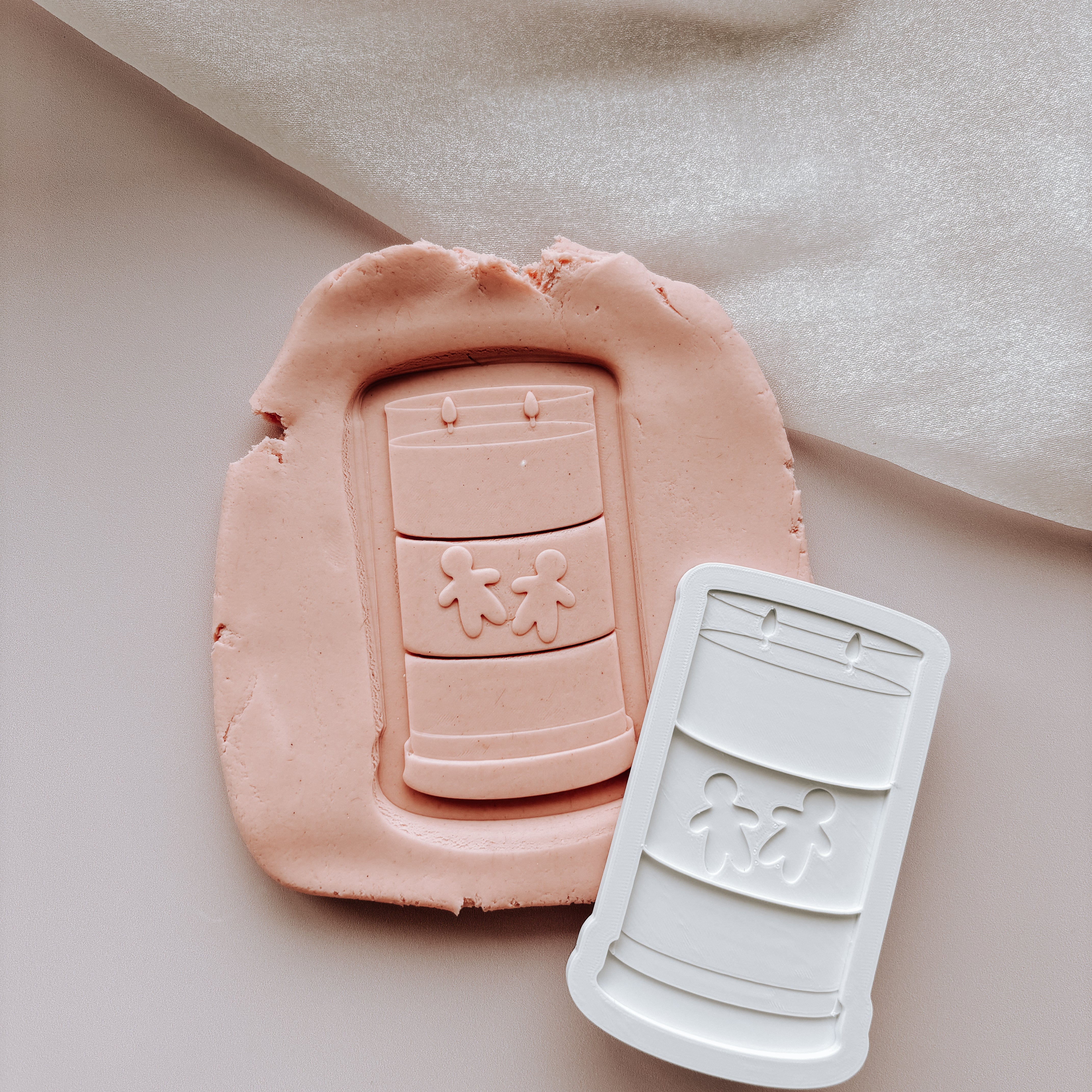 Gingerbread scented candle stamp and cutter