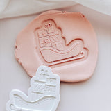 Santa’s sleigh full of presents stamp and cutter