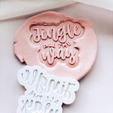 Jingle all the way font stamp and cutter