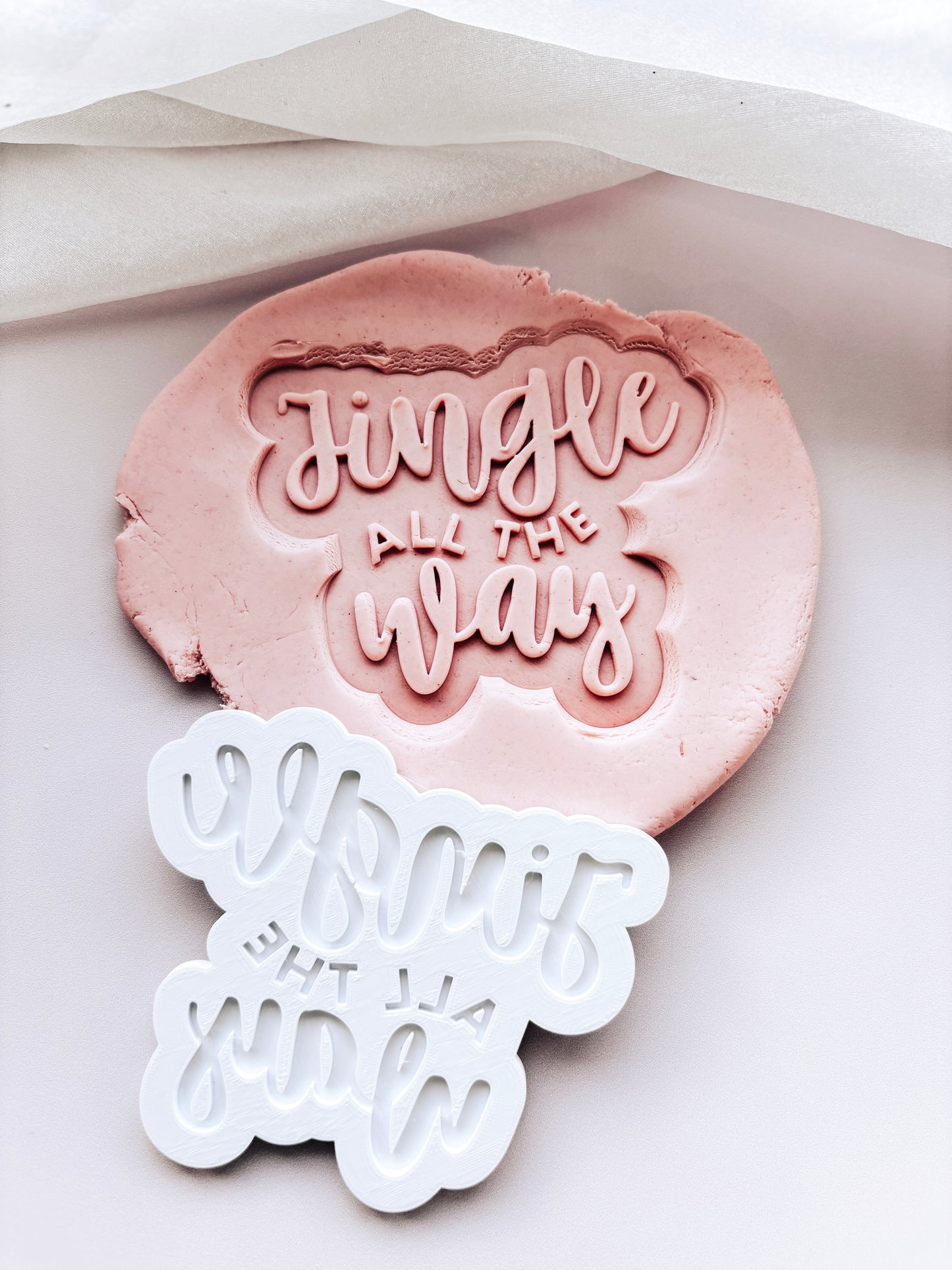 Jingle all the way font stamp and cutter