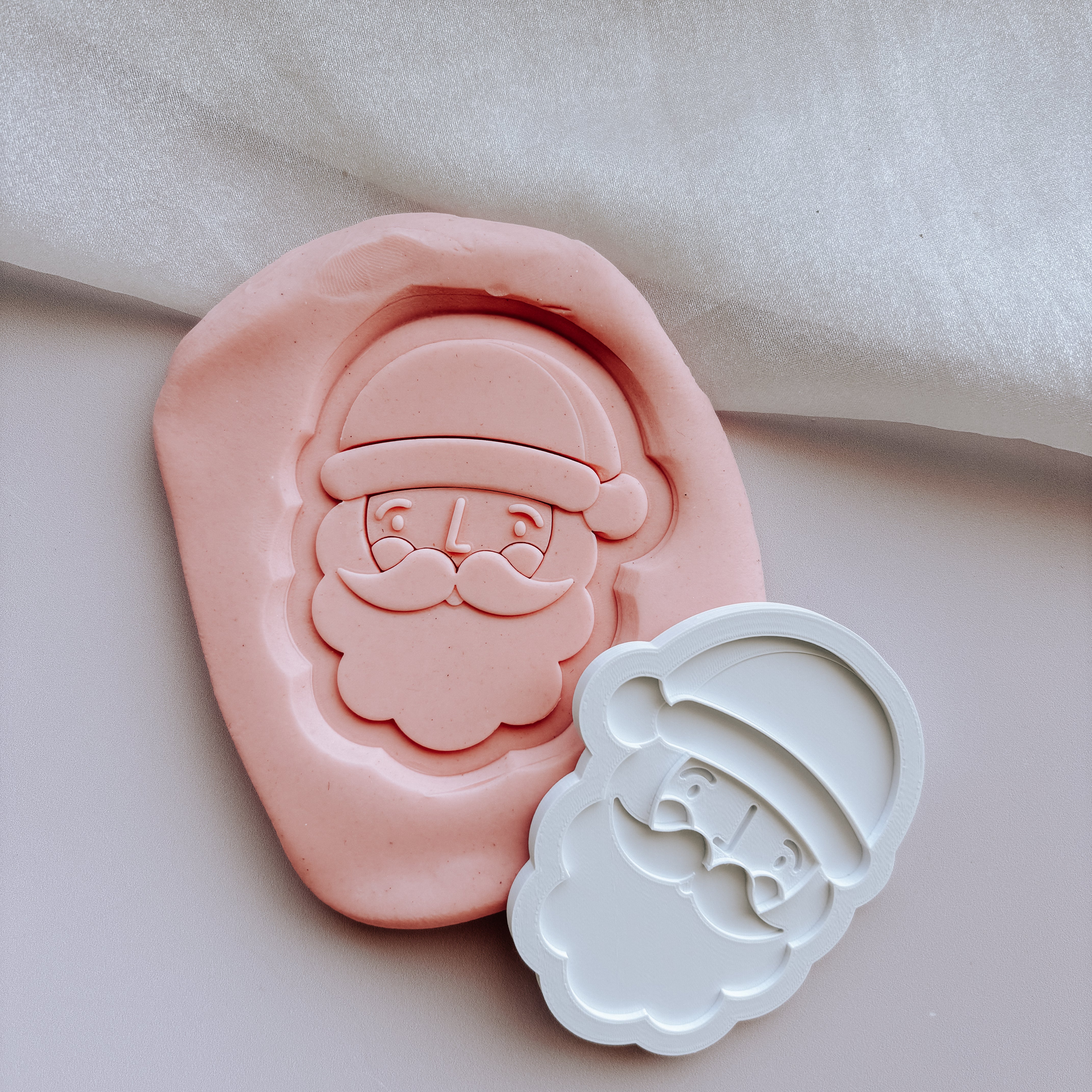 Scandi Santa Claus face stamp and cutter