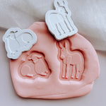 Nativity set of 7 stamps and cutters