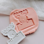 Reindeer DIY customisable name tag stamp and cutter