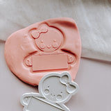 Gingerbread girl DIY customisable name tag stamp and cutter