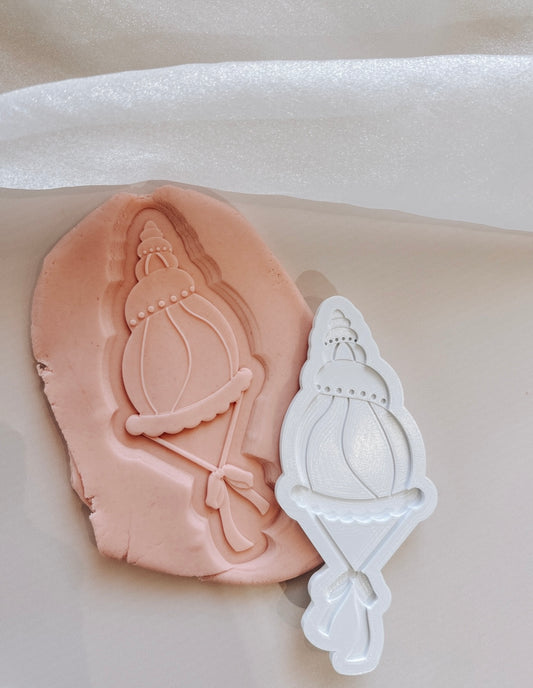 Shell themed party hat stamp and cutter