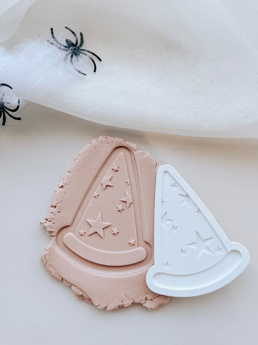 Cute witches hat with stars debosser and cutter