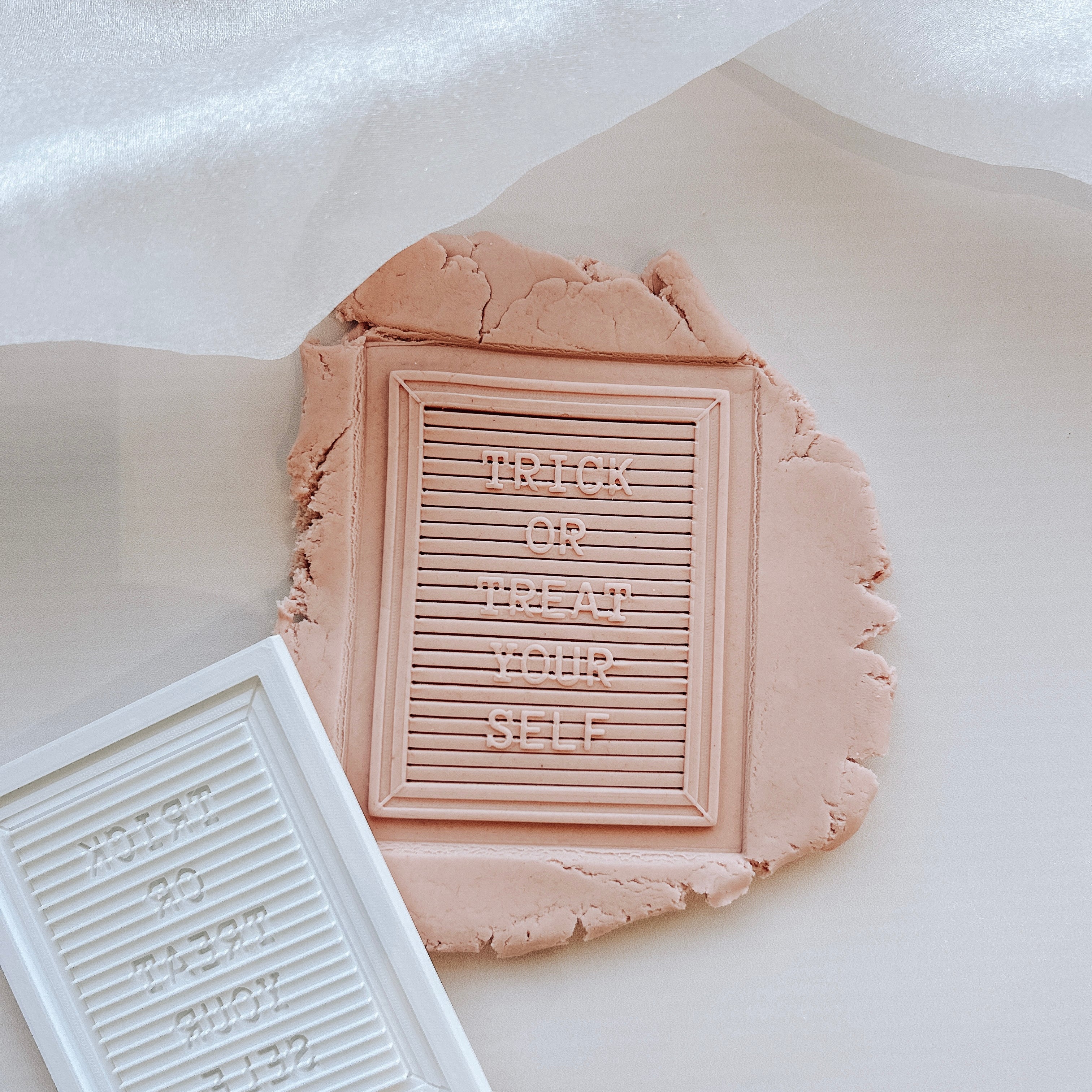 Trick or treat yourself letterboard debosser and cutter