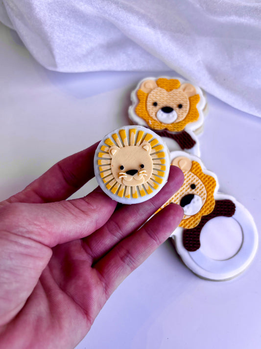 Boho lion head mini set of 2 stamp and cutter