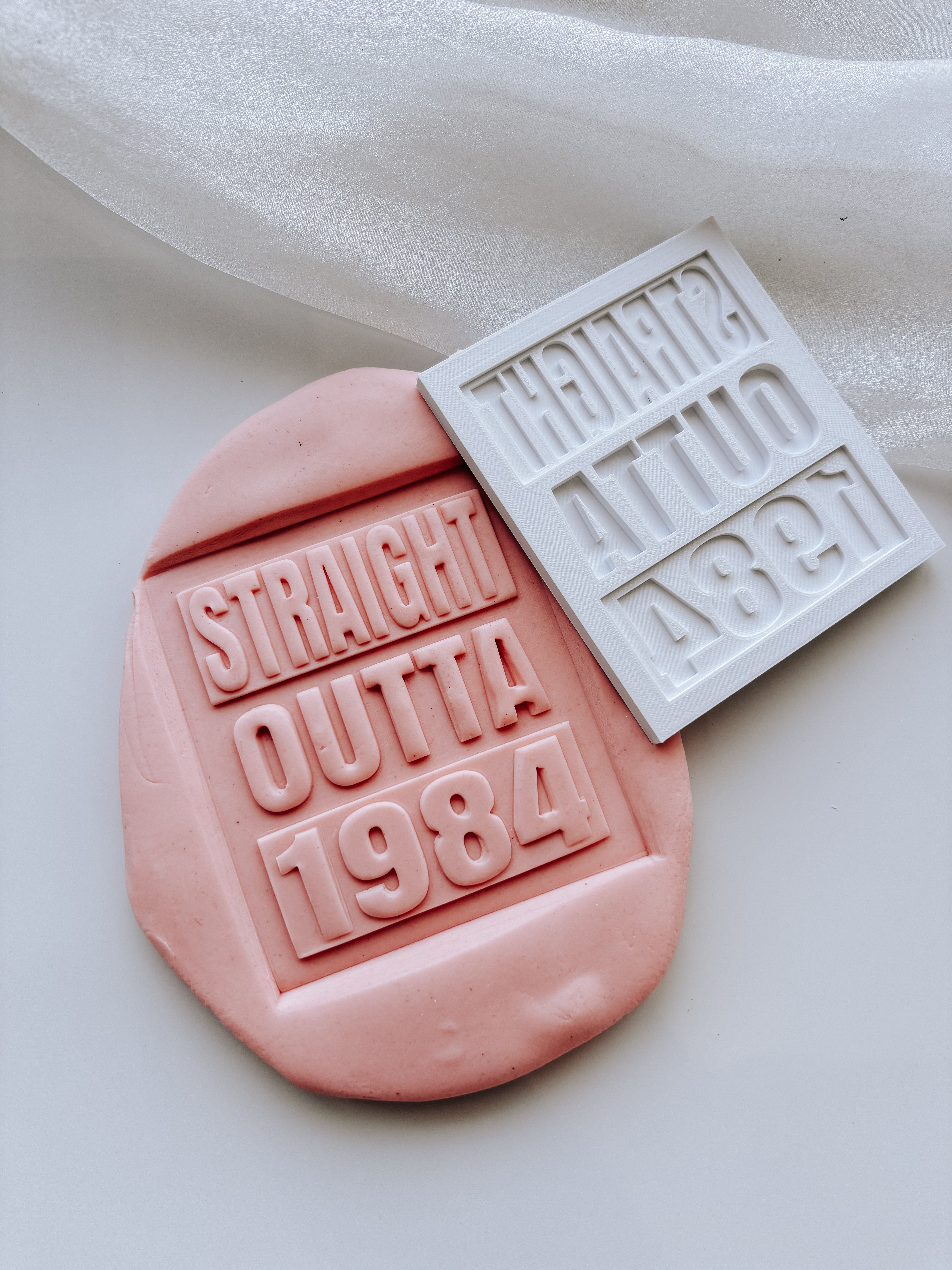 Straight outta ____ (year) stamp and cutter