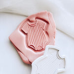 Striped and simple baby onesie stamp and cutter