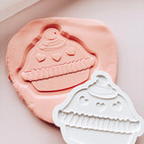 Heart & cream pie stamp and cutter