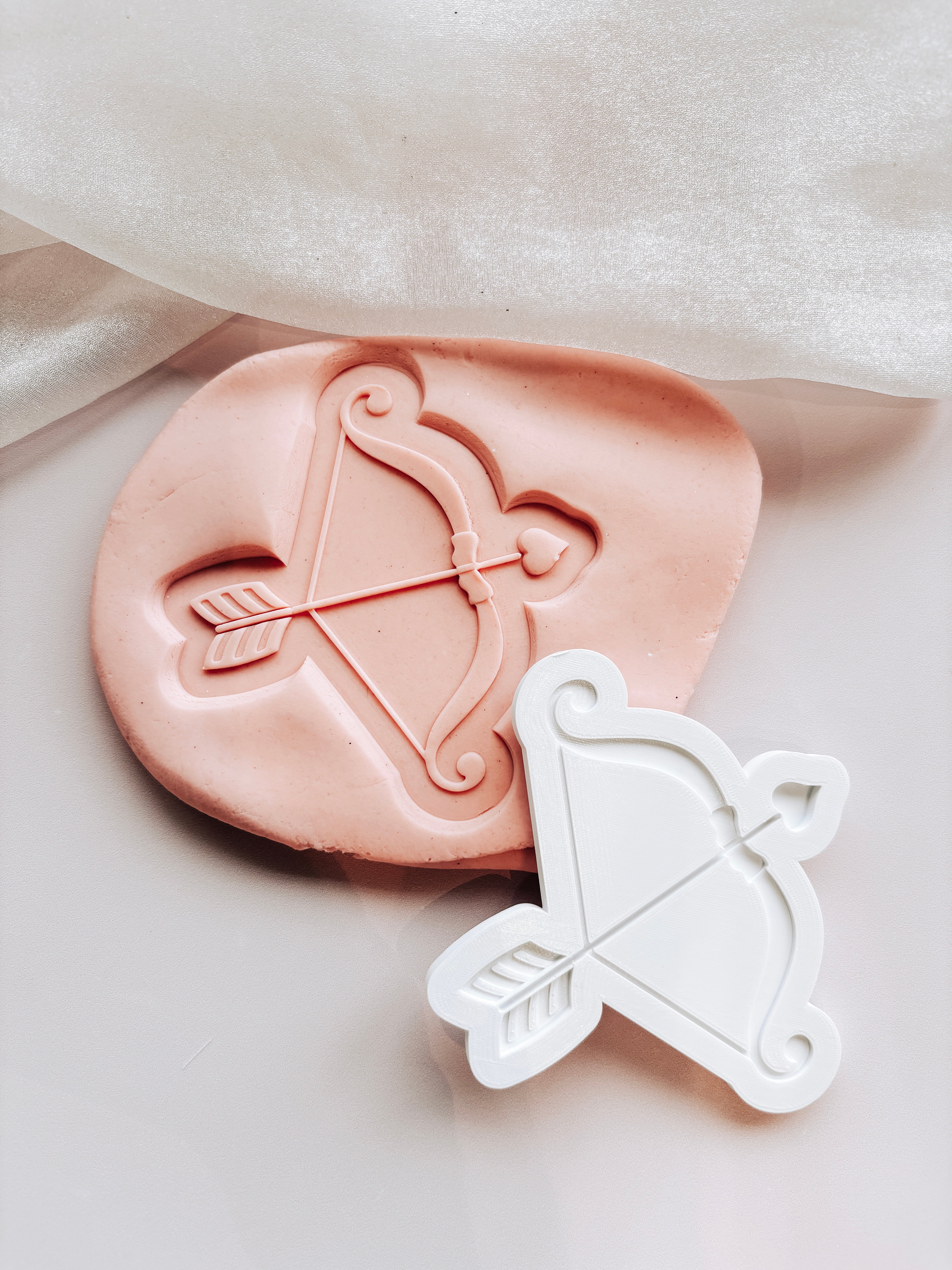 Cupids bow & arrow stamp and cutter