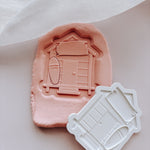 Surf shack with personalised name mini stamp and cutter