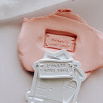 Surf shack with personalised name mini stamp and cutter
