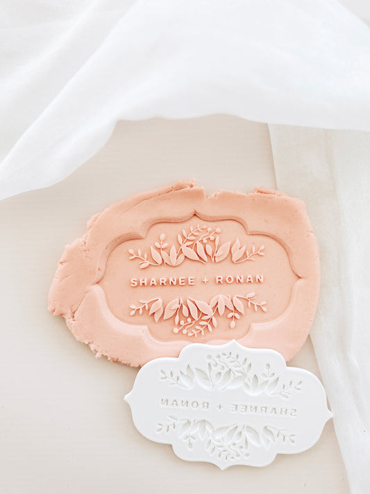 Customisable wedding floral stamp and cutter