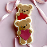 Sweet bear hugging heart with mini embosser set of 5 stamp and cutter