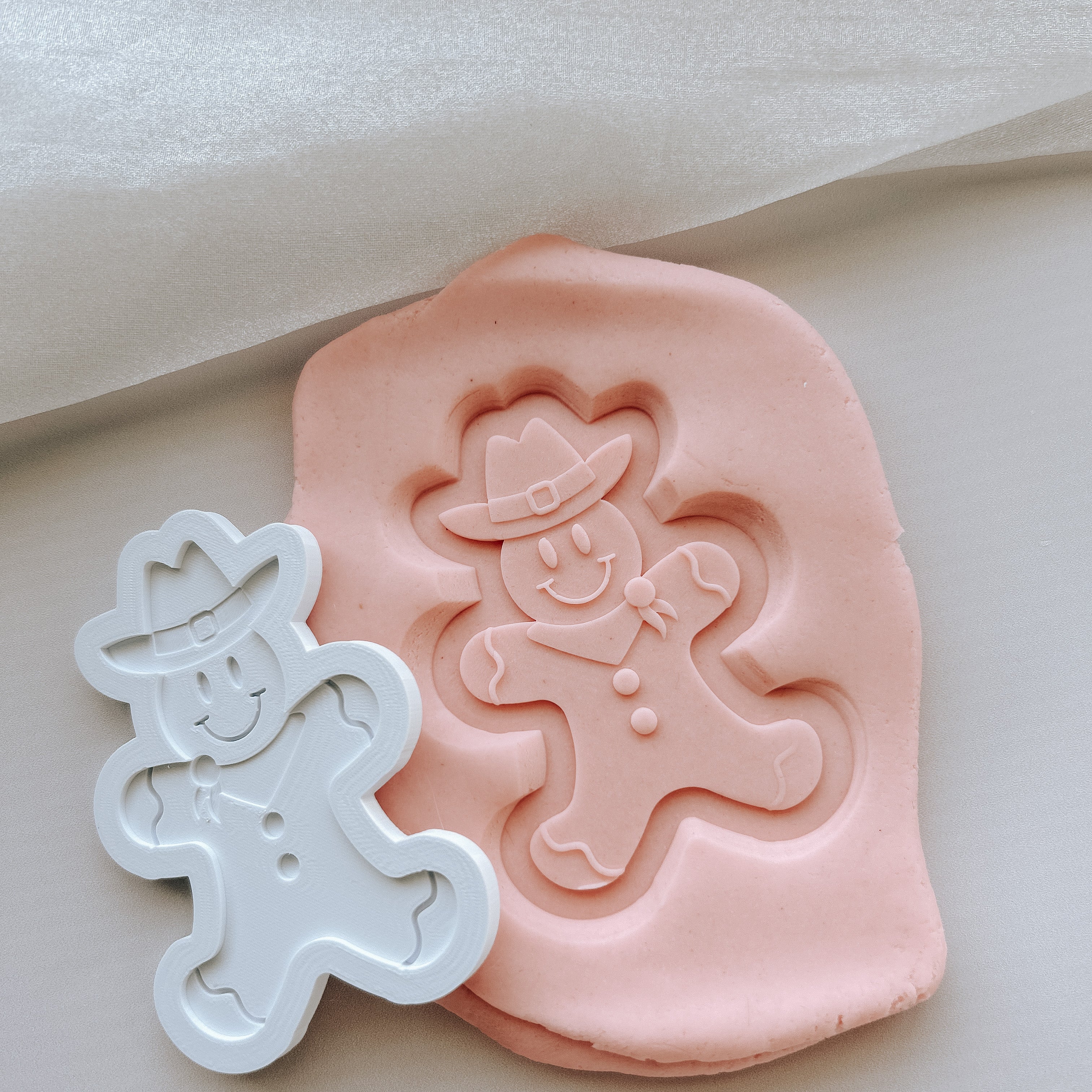 Country Christmas- Cowboy Gingerbread man stamp and cutter