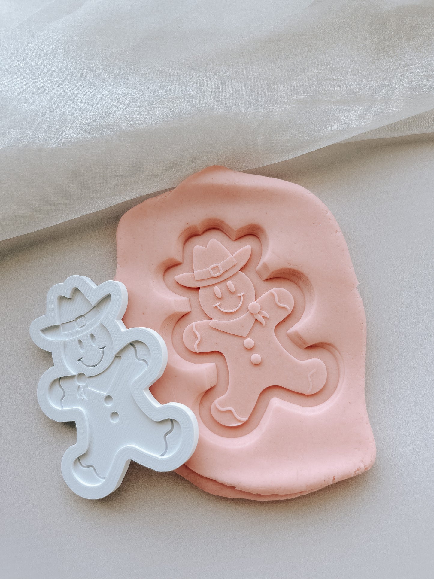 Country Christmas- Cowboy Gingerbread man stamp and cutter