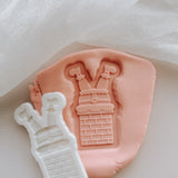 Santa stuck in chimney stamp and cutter