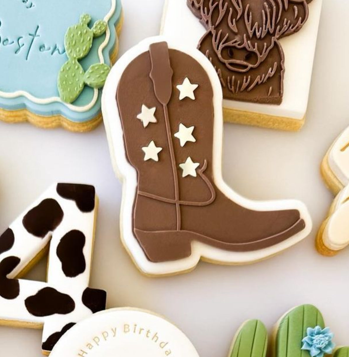 Cowgirl boot pop cookie stamp and cutter