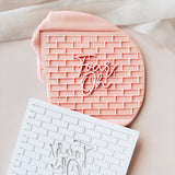 Four oh forty themed stamp on brick wall